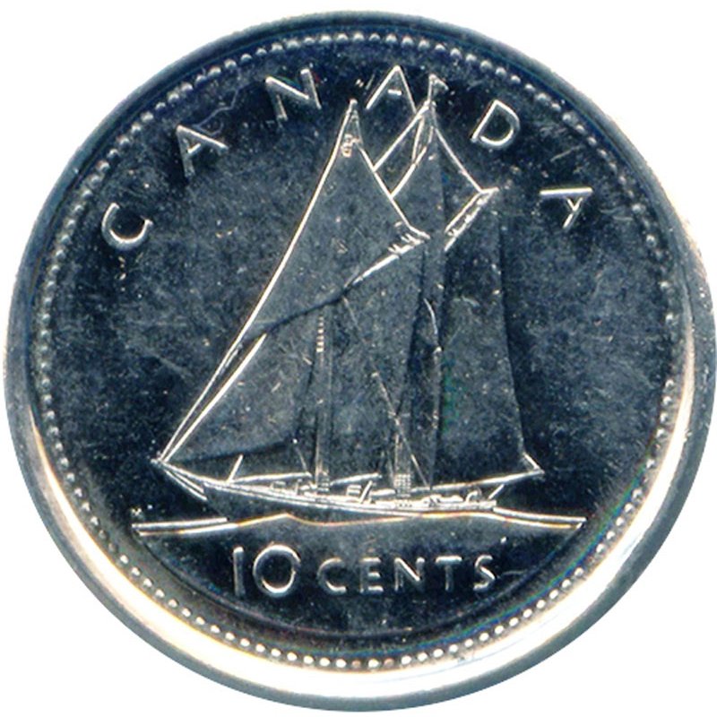 1996 CANADA 10¢ BRILLIANT UNCIRCULATED DIME 