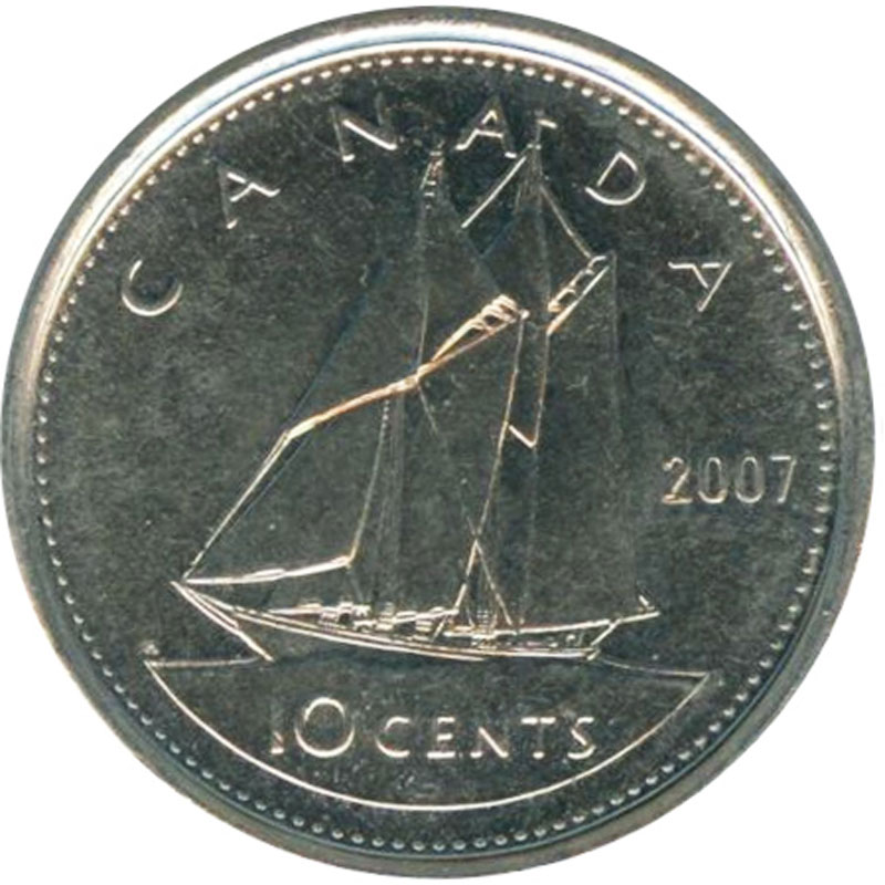2001P CANADA 10¢ VOLUNTEER BRILLIANT UNCIRCULATED DIME 