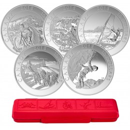 Canoe Across Canada Proof $10 Silver Coin .9999 17396 NT 2015 Exquisite Ending 
