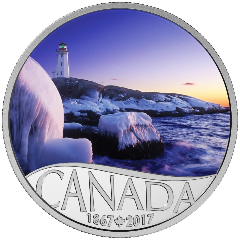 1867-2017 Canola Field Agriculture $10 Pure Silver Coin Canada's 150th Landscape 