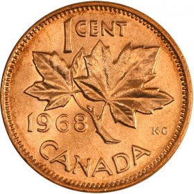 MS64 or Better! 1978 Canada Small Cent HIGH GRADE BU FULL RED LUSTRE!! 