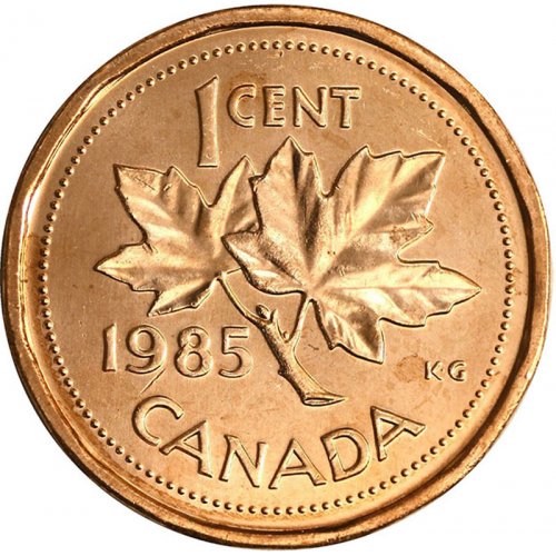 1985 Canadian 1 Cent Maple Leaf Twig Penny Coin Brilliant Uncirculated 1985-canadian-1-cent-maple-leaf-twig-penny-coin-brilliant-uncirculated