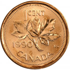 1986 CANADA 1 CENT PROOF PENNY HEAVY CAMEO COIN 