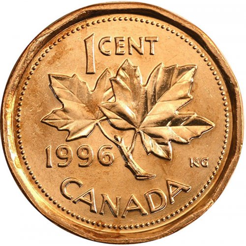 1996 CANADA 1 CENT PROOF-LIKE PENNY COIN 