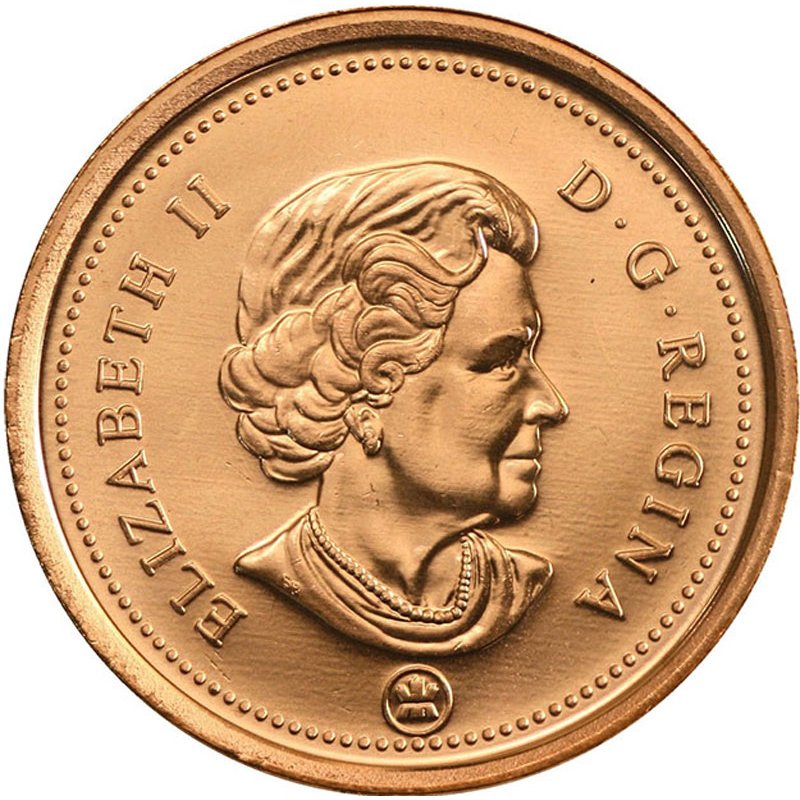 2009 Canadian Small 1 Cent NON-MAGNETIC in BU BRILLIANT UNCIRCULATED CONDITION 