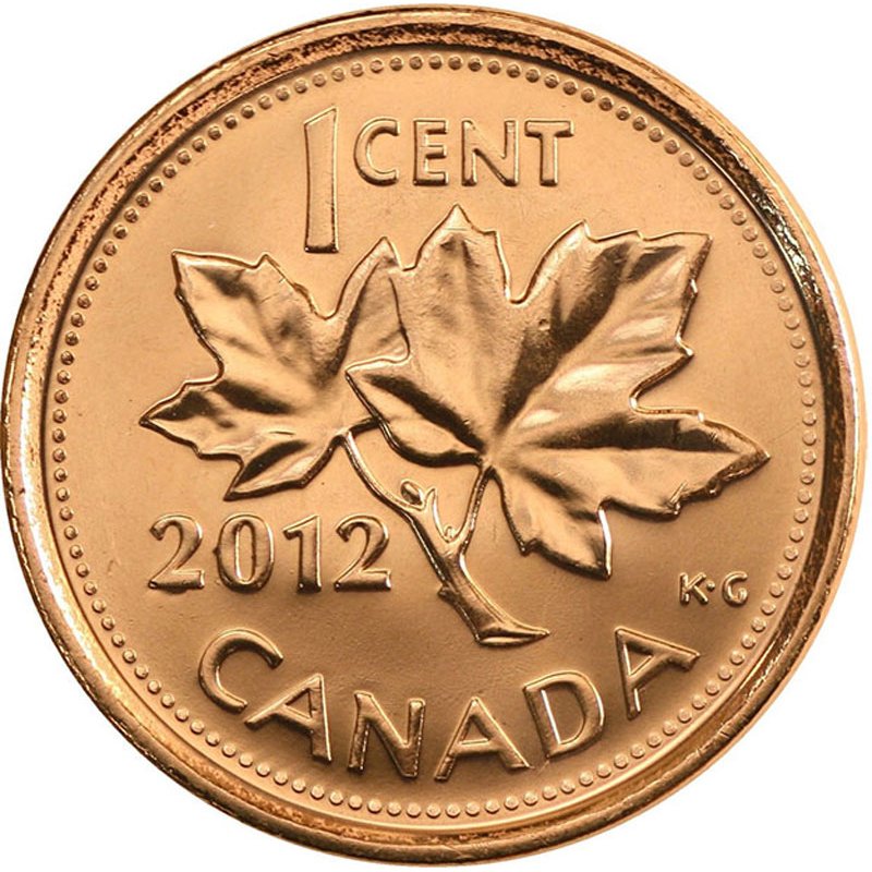CANADA 2012 CANADIAN LAST YEAR MAPLE LEAF RARE LAST MAGNETIC CENT PENNY COIN UNC 