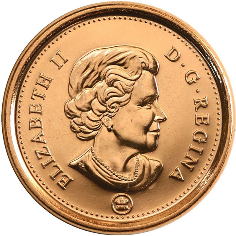 BU roll of 2012 Canadian Pennies 
