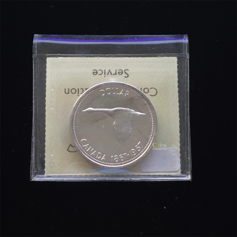 1967 (1867-) Canada $1 Goose Confederation Centennial Silver