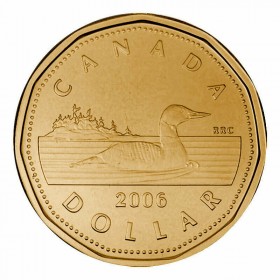 Loonie coin in original hard plastic 2011 Uncirculated one dollar 