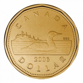 2010 Canada Loonie Graded as Brilliant Uncirculated From Original Roll 