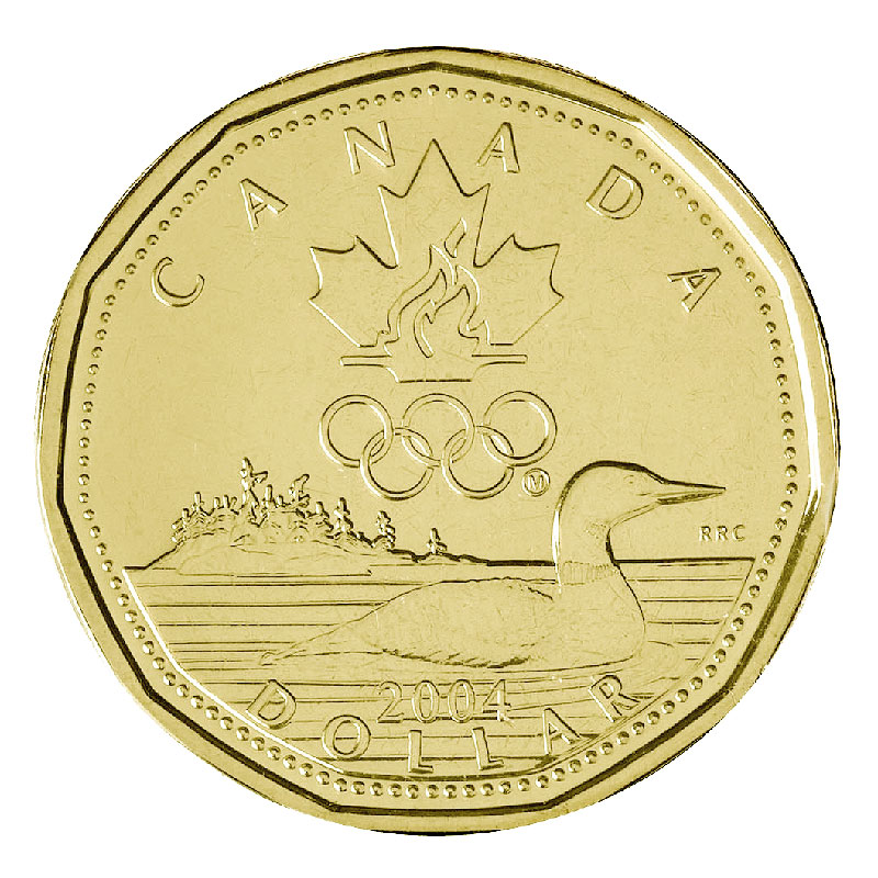 Sale 2004 Sterling Silver Coin Olympic Lucky Loonie 