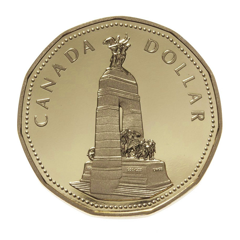 UNC One Dollar $1 Loon 1994 Canada War Memorial Loonie Coin 