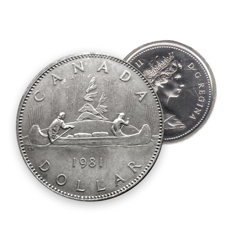 1981 Canadian $1 Voyageur Dollar Coin (Circulated)