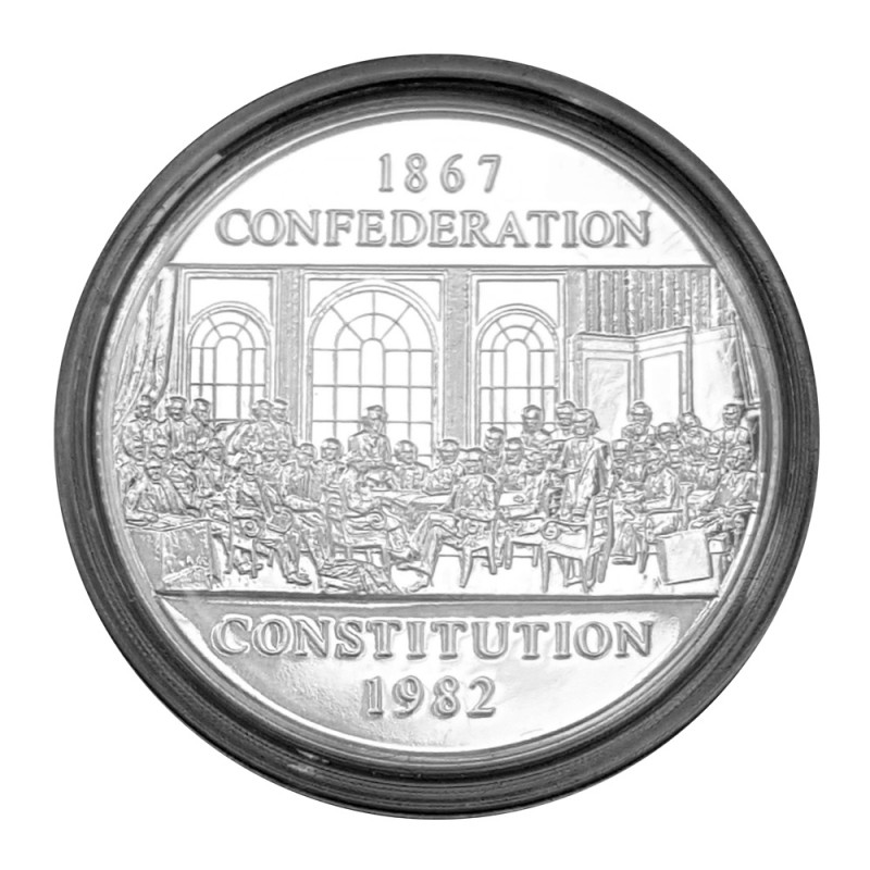 1982 Canada Dollar 1$ Coin Confederation Constitution 
