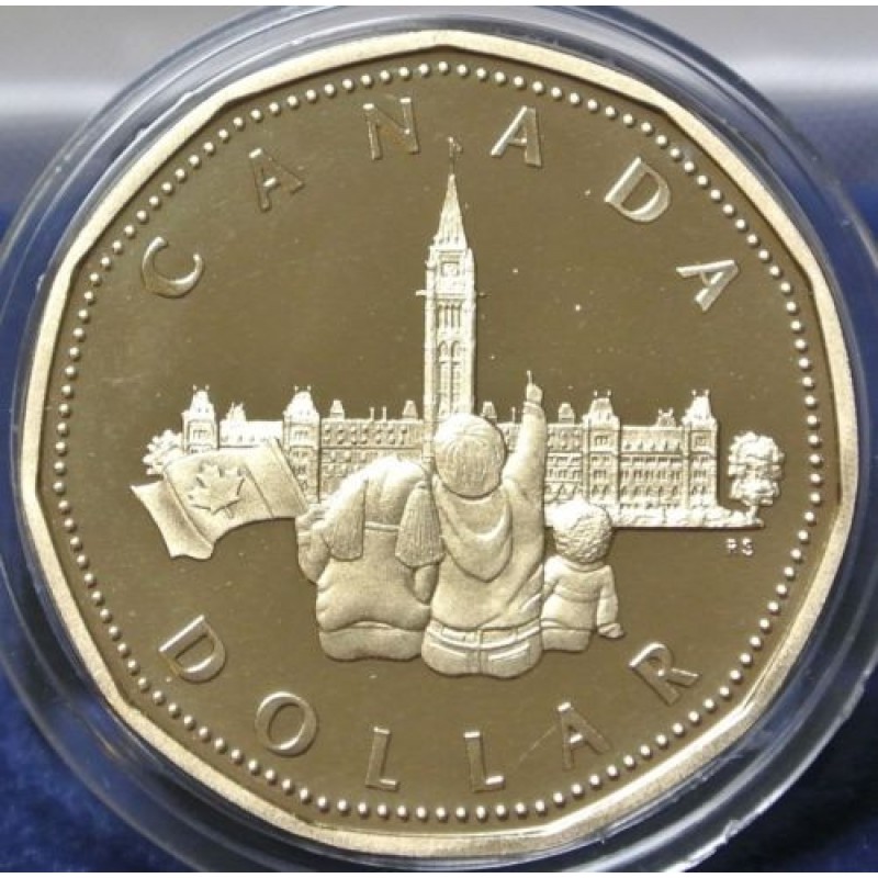 1992 Canada $1 Coin Commemorating 125th Anniversary Of Birth Of Canada. 