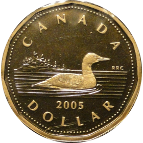 2005  $1 loonie uncirculated fully proof 