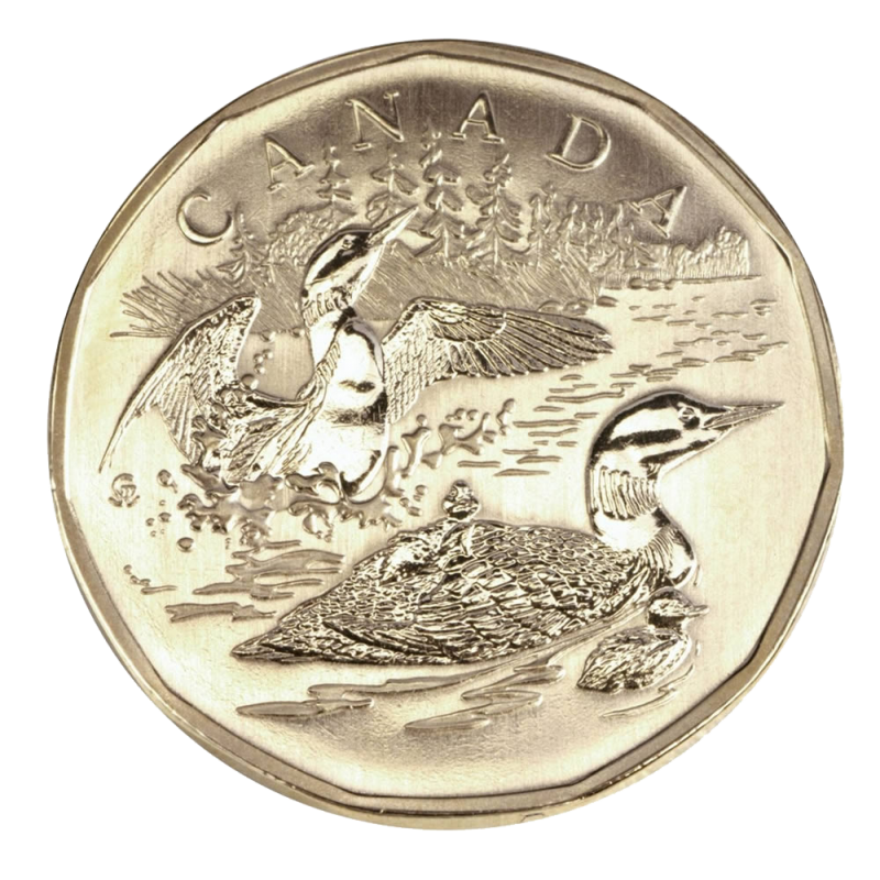 2002 Uncirculated RCM $1 SPECIMEN Family of Loons 