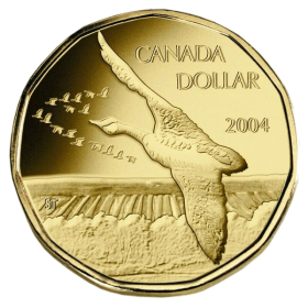 2004 Canada Olympic Loonie Graded as Brilliant Uncirculated From Original Roll 