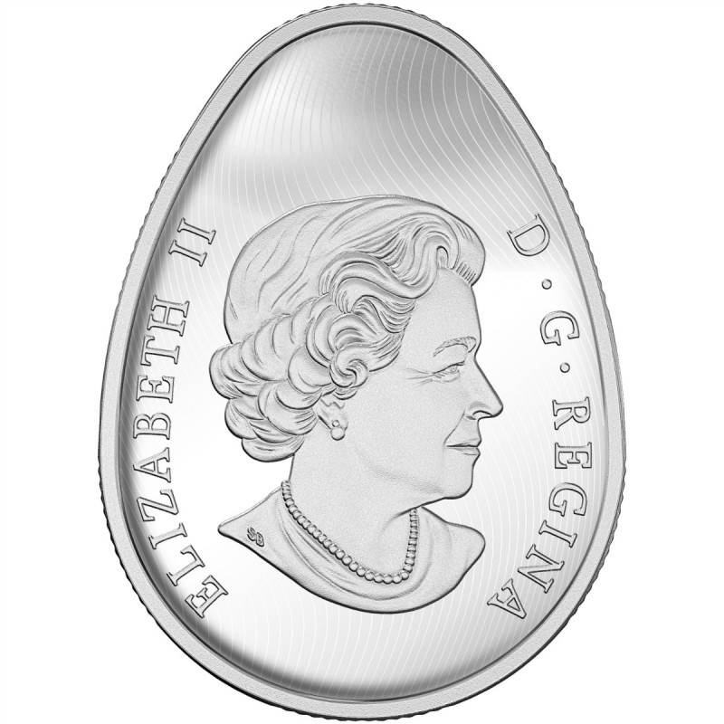 2017 Canada Traditional Ukrainian Pysanka 1OZ $20 Egg Shaped Pure Silver Coin 