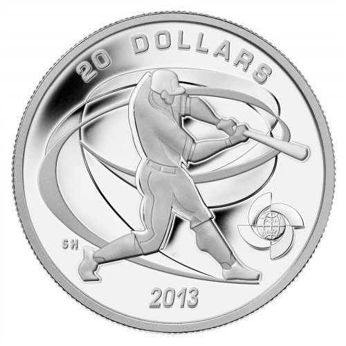 13109 2013 Hitter-World Baseball Classic™ Proof $20 Silver Coin 1oz .9999 Fine 