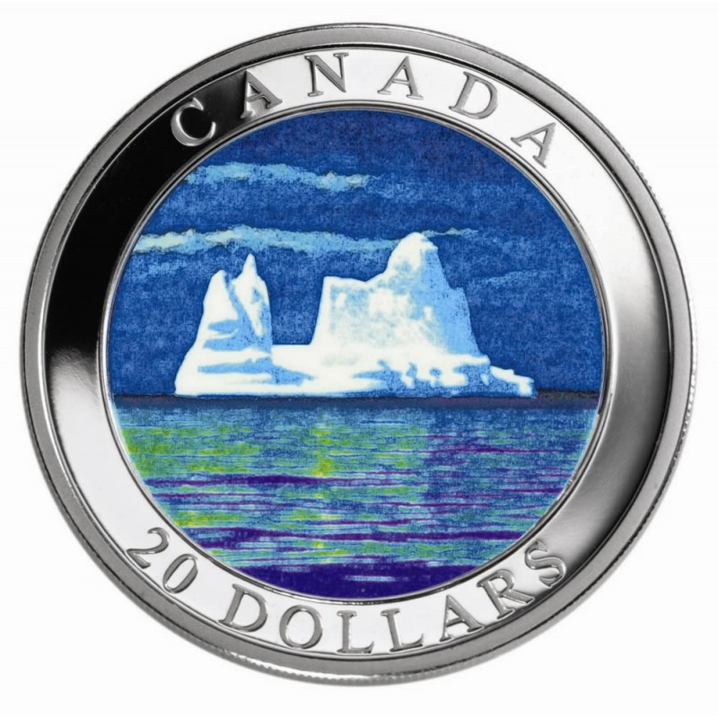 2004 $20 Royal Canadian Mint Northern Lights Silver Coin With Box & COA