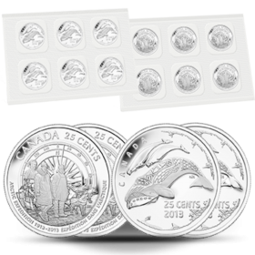 Frosted Fin Belly Tail Arctic Symbols 2013-25-cents Uncirculated RCM