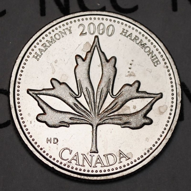 Canada 2000 Millennium Harmony 25 Cent Mint Grade Coin 