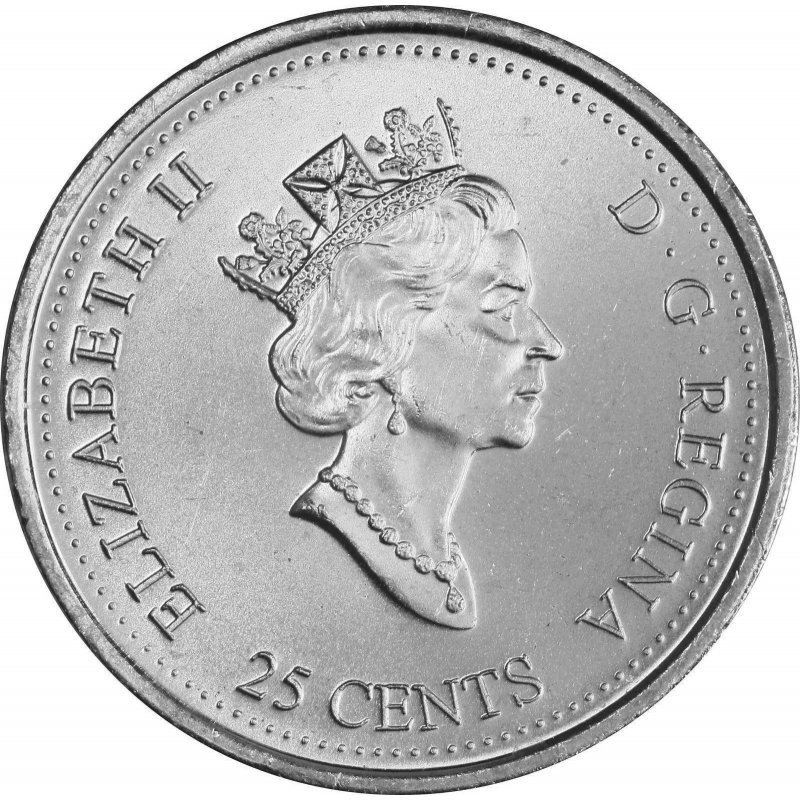 2000 CANADA 25¢ NOVEMBER FREEDOM BRILLIANT UNCIRCULATED QUARTER 