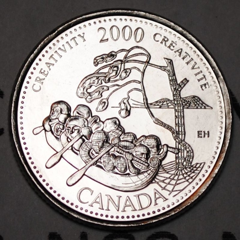 2000 CANADA 25¢ JULY CELEBRATION BRILLIANT UNCIRCULATED QUARTER 