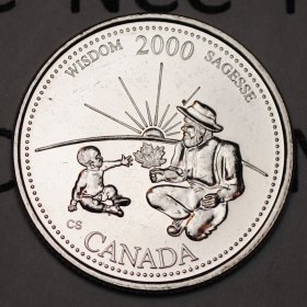 Ingenuity 25 Cents Gem BU UNC Quarter!! 2000 Canada Millennium Series February