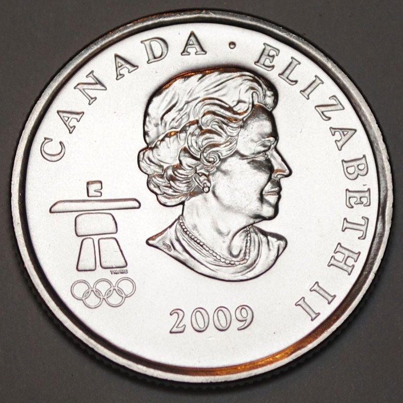 Vancouver 2010 Olympic Games Canada quarter 25 cents coin Figure Skating 2008 