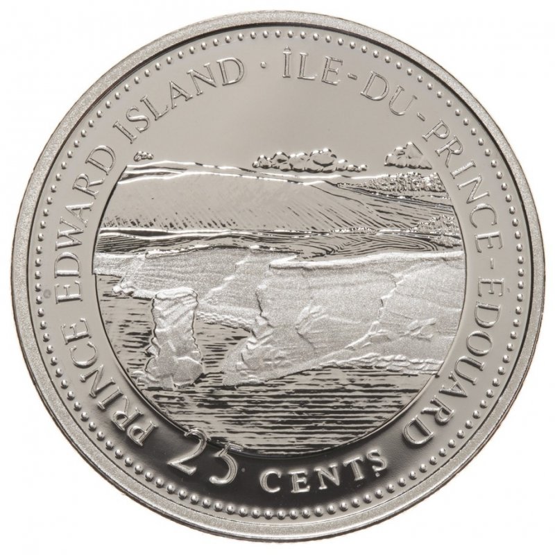CANADA 1867-1992 ANNIVERSARY 25¢ PRINCE EDWARD ISLAND SILVER PROOF QUARTER COIN 