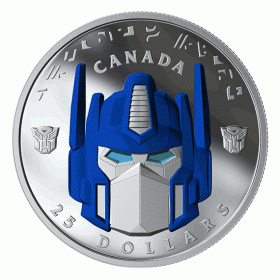 2019 Canadian $25 Transformers: Optimus Prime - Fine Silver Coloured Coin 2019 Canadian $25 Transformers: Optimus Prime - Fine Silver Coloured Coin