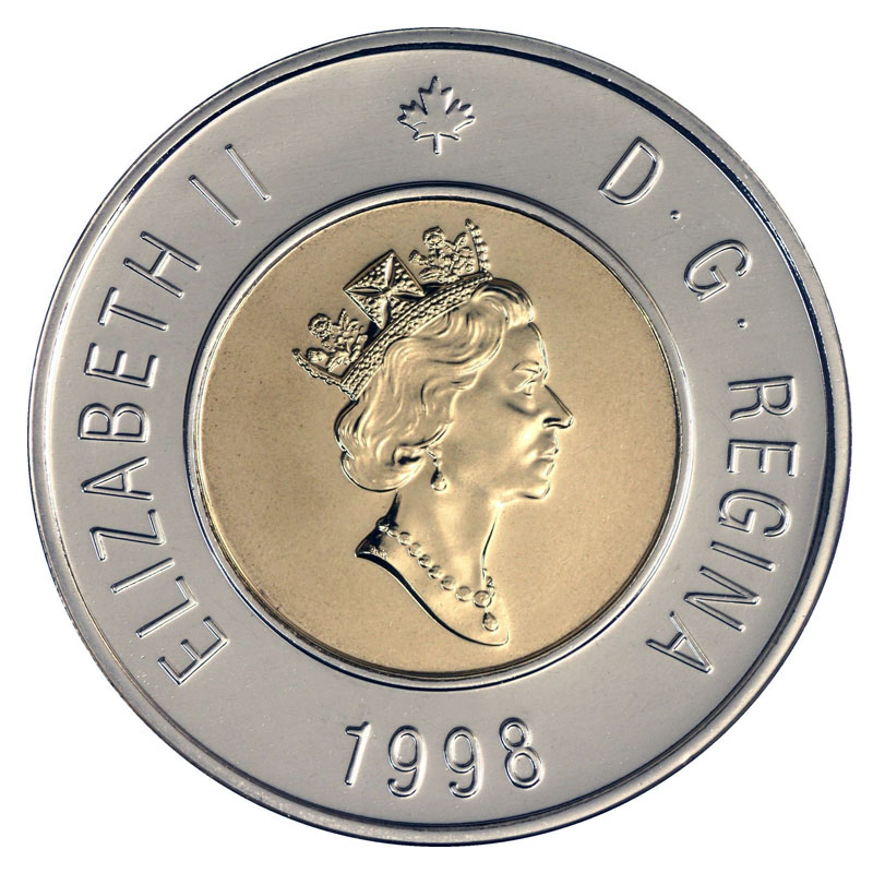 1998 CANADA $2 DOLLAR SPECIMEN TOONIE COIN 
