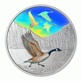 2019 Canadian $30 Majestic Birds in Motion: Canada Geese - 2 oz Fine Silver Hologram Coin 2019 Canadian $30 Majestic Birds in Motion: Canada Geese - 2 oz Fine Silver Hologram Coin