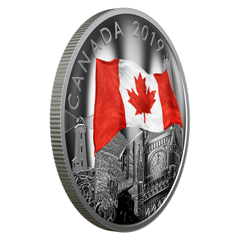 2019 'The Fabric of Canada' Colorized Proof $30 Silver Coin 2oz .9999Fine 18784 