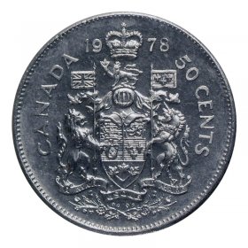 1990 CANADA 50 CENTS PROOF-LIKE HALF DOLLAR COIN 