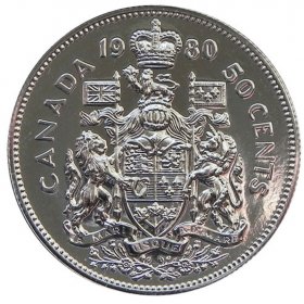 1988  Canada 50 Cent Half Dollar Coin Brilliant Uncirculated CD88 