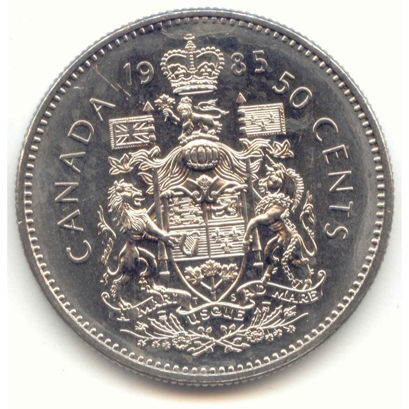 50 Cents Coat of Arms 2014 Canada UNC From Roll