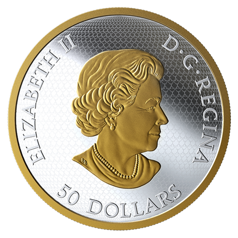 2020 Canadian $50 Christmas Train - 5 oz Fine Silver Coin