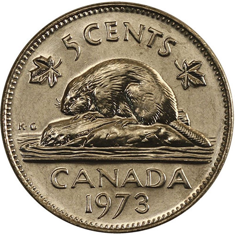 Canada 2007 Logo 5 cents Canadian Five Cents Nickel 
