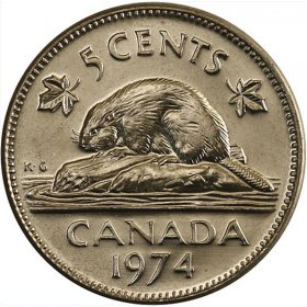 Canada 1979 5 Cent Nickel Coin IDJ303. 