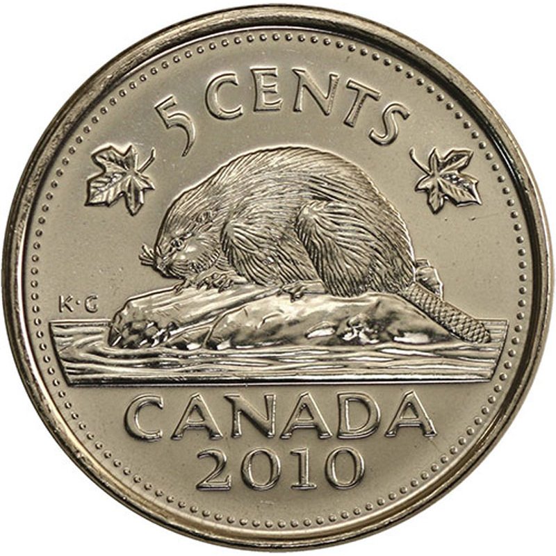 2005 P CANADA 5 Cent Beaver Nickel Coin New Effigy