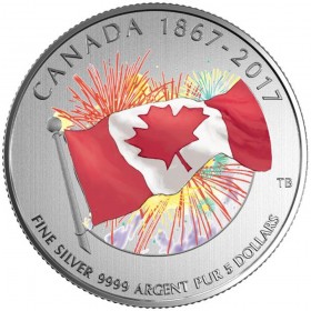 2017 Celebrating Canada Day 150 Parliament Hill $30 Glow-In-The-Dark Silver Coin 