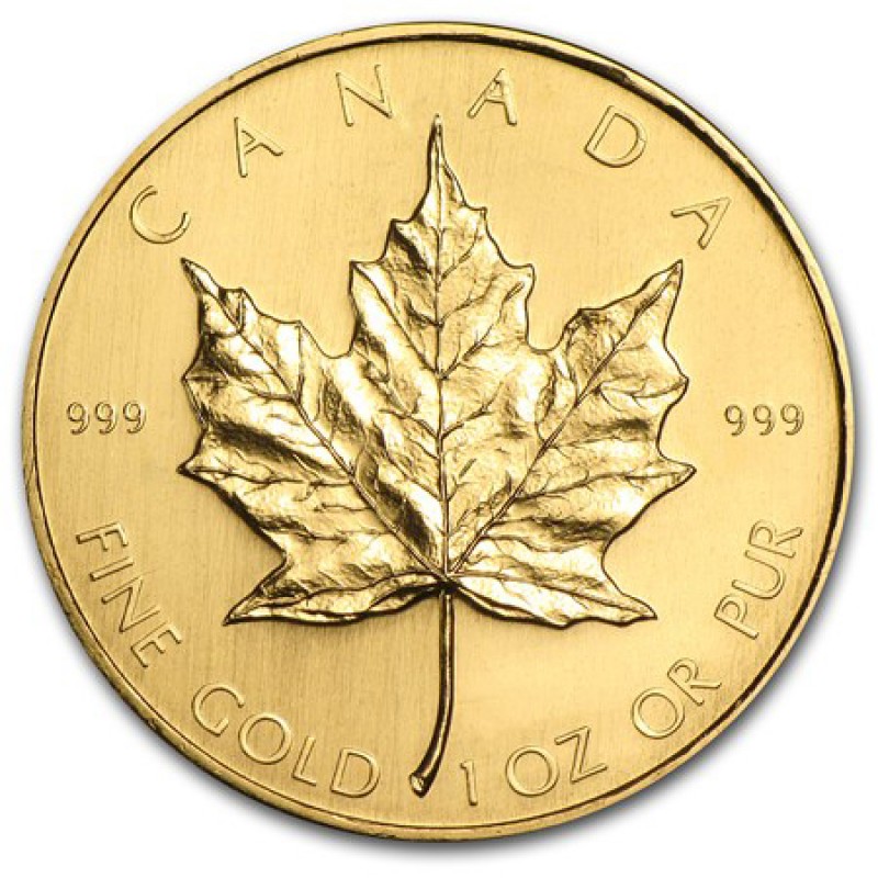 1 Oz Canada Gold Maple Leaf Bullion Coin Random Year
