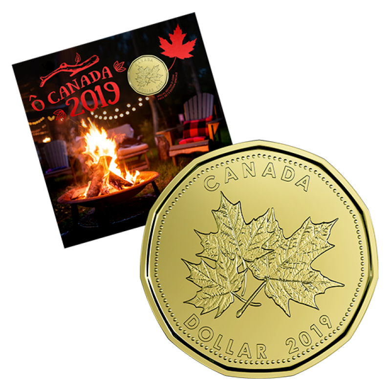 2019 O Canada Coin Set with Maple Leaf Dollar 