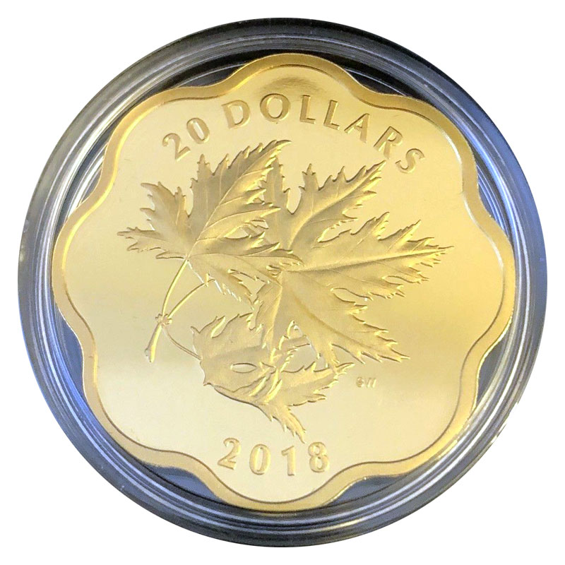2018 Iconic Maple Leaves Master $20 Scallop-edged Pure Silver Proof Coin Canada 