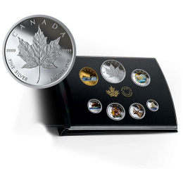 Classic Canadian Proof 7Pieces RCM 2019 Pure Silver Colourised Coin Set 