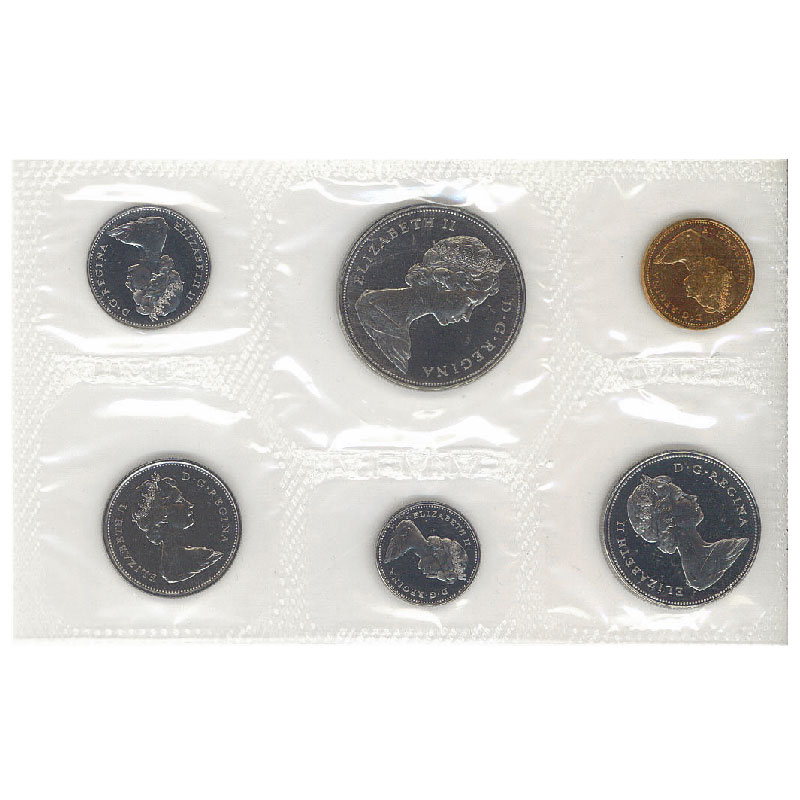 1969 Canada Uncirculated Voyageur Dollar Mint Set 6 Coin 