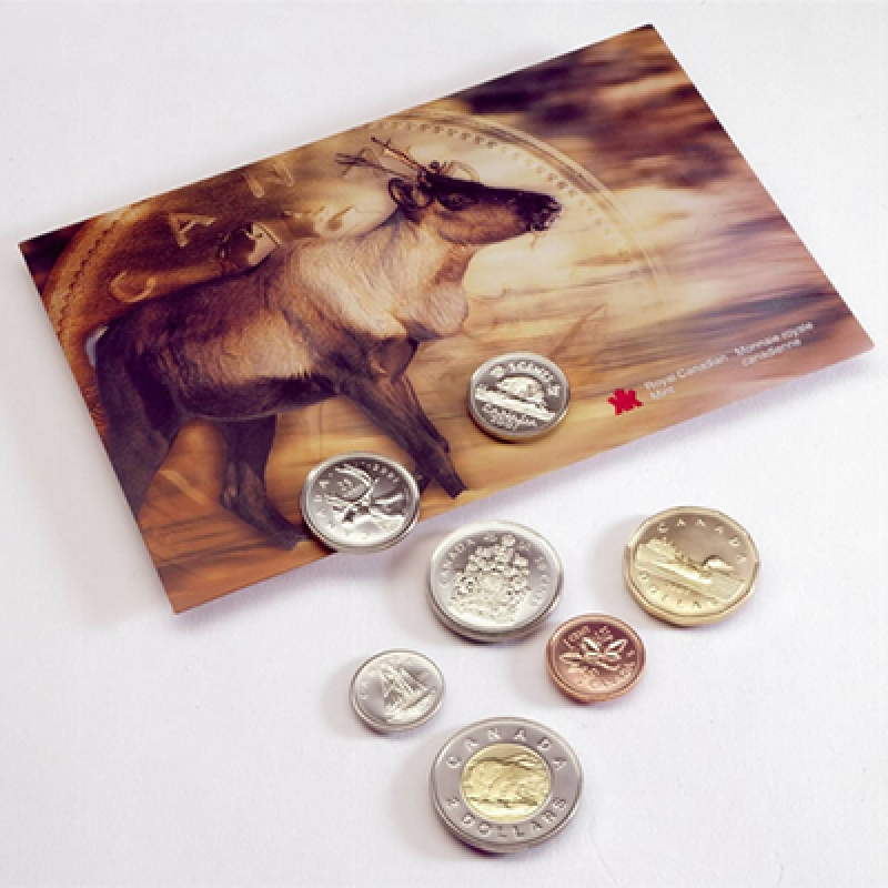 all org 2001 Canada Prooflike PL set with P mint mark on 5 coins packaging 